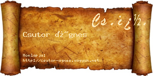 Csutor Ágnes névjegykártya